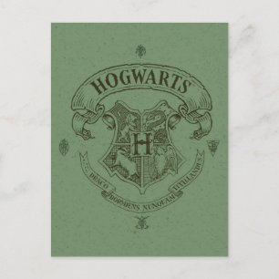 Cartão Postal Harry Potter  Bandeiras Hogwarts