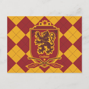 Cartão Postal Harry Potter   Brasão QUIDDITCH™ da Gryffindor