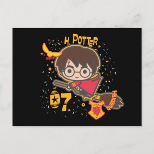 Cartão Postal Harry Potter Cartum Caçador de Quadribol