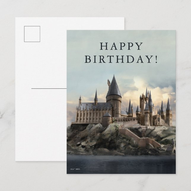 Cartão Postal Harry Potter | Castelo de Hogwarts Diurno (Frente/Verso)