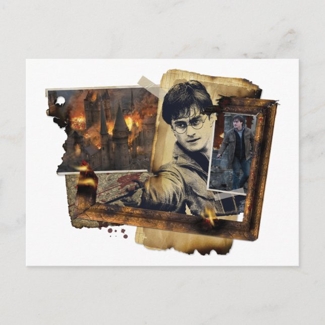 Cartão Postal Harry Potter Collage (Frente)
