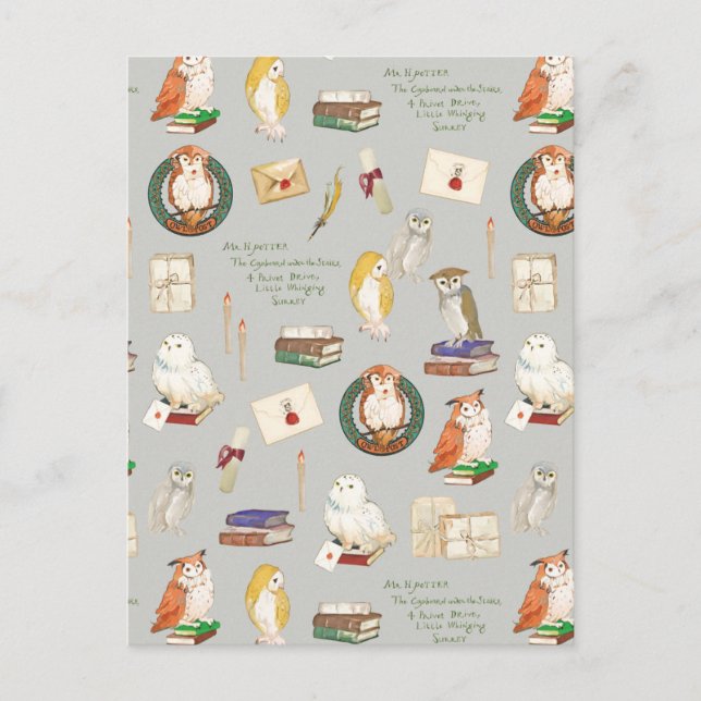 Cartão Postal HARRY POTTER™ | Coruja - Letra Padrão (Frente)