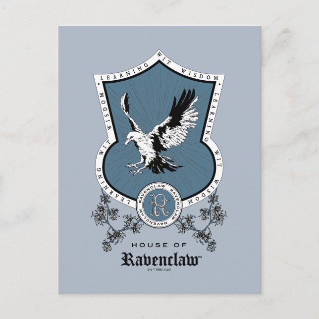 Cartão Postal HARRY POTTER™ | Desenho Delicado RAVENCLAW™ Crest (Frente)