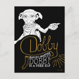 Cartão Postal Harry Potter| Dobby Não Tem Mestre
