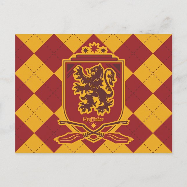 Cartão Postal Harry Potter | Gryffindor QUIDDITCH™ Crest (Frente)