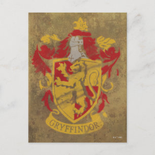 Cartão Postal Harry Potter  Gryffindor - Retro House Crest