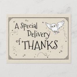 Cartão Postal Harry Potter | Hedwig - Obrigado