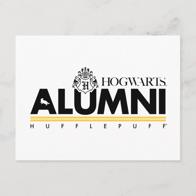 Cartão Postal Harry Potter | HOGWARTS™ Alumni HUFFLUFF™ (Frente)