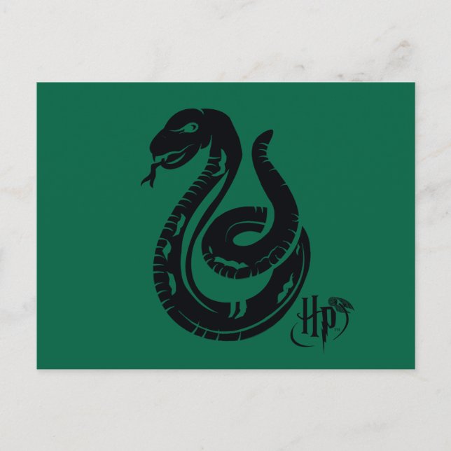 Cartão Postal Harry Potter | Ícone de Cobra Slytherin (Frente)