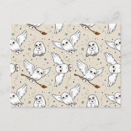 Cartão Postal Harry Potter | Padrão da Hedwig