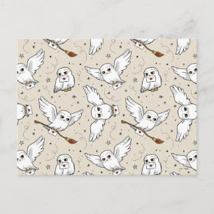 Cartão Postal Harry Potter Padrão da Hedwig
