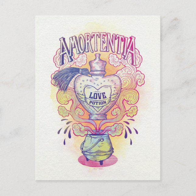 Cartão Postal Harry Potter Spell | Amortentia Love Potion Bottle (Frente)