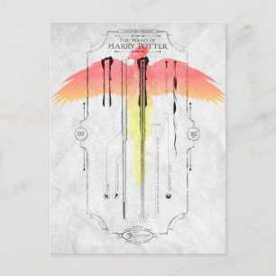 Cartão Postal Harry Potter Spell   Harry Wand Infographics