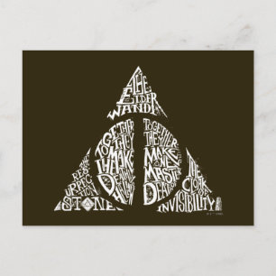 Cartão Postal Harry Potter Spell   Típica MORTEMENTE HALLOW Gr