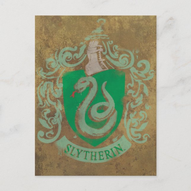 Cartão Postal Harry Potter| Vintage Slytherin (Frente)