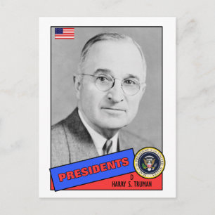 Cartão Postal Harry S. Placa Truman Baseball