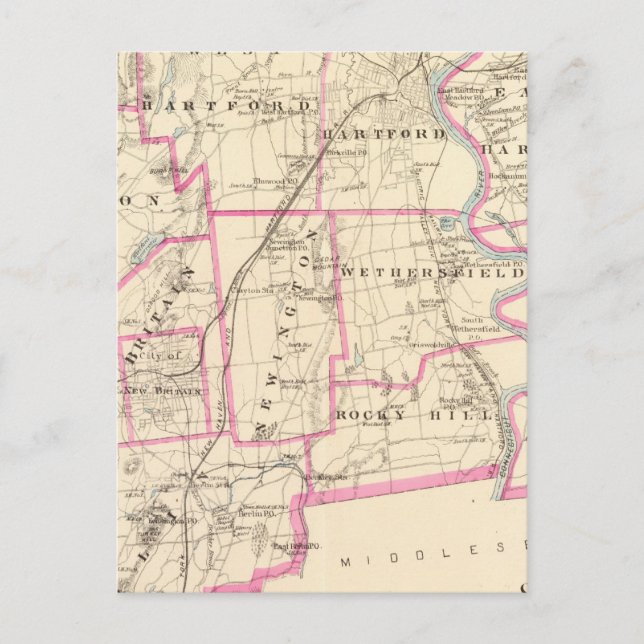 Cartão Postal Hartford County Connecticut (Frente)