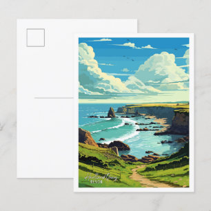 Cartão Postal Hartland Quay Devon England Viagens vintage