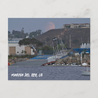 Cartão Postal Harvest Super Moon - Marina Del Rey, CA