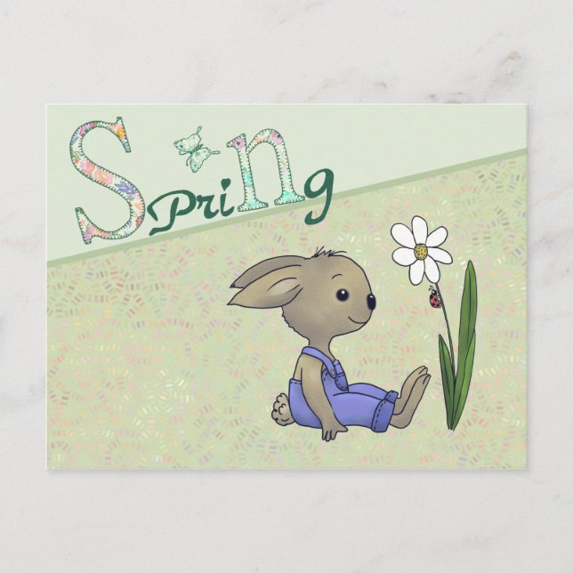 Cartão Postal Hase im Frühling (Frente)