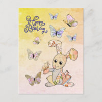 Hase und Schmetterlinge