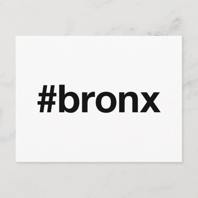Cartão Postal Hashtag BRONX (Frente)