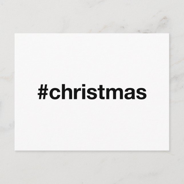 Cartão Postal Hashtag CHRISTMAS (Frente)