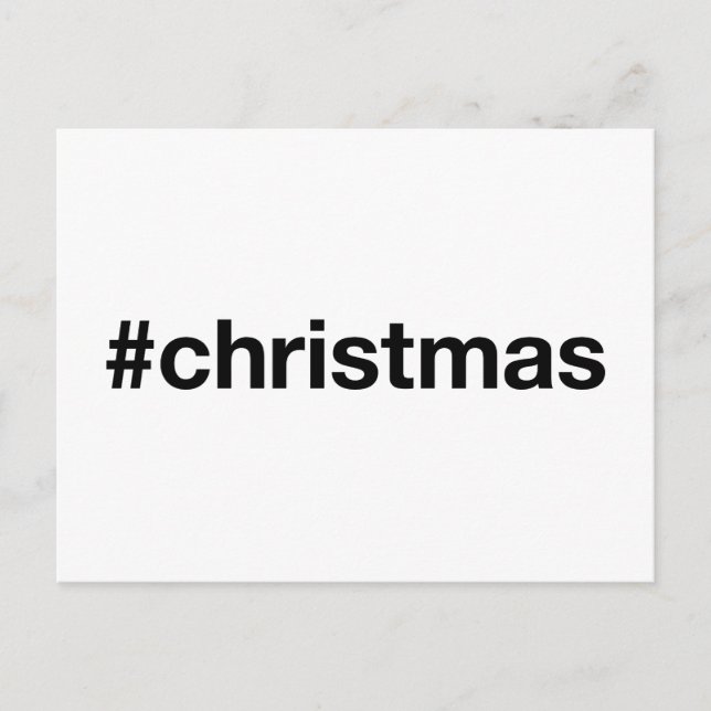 Cartão Postal Hashtag CHRISTMAS (Frente)