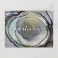 Hashtag I I Miss Your Hugs Abstrato Álcool Tinta A