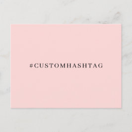 Cartão Postal Hashtag Modern Pink Social Media Design