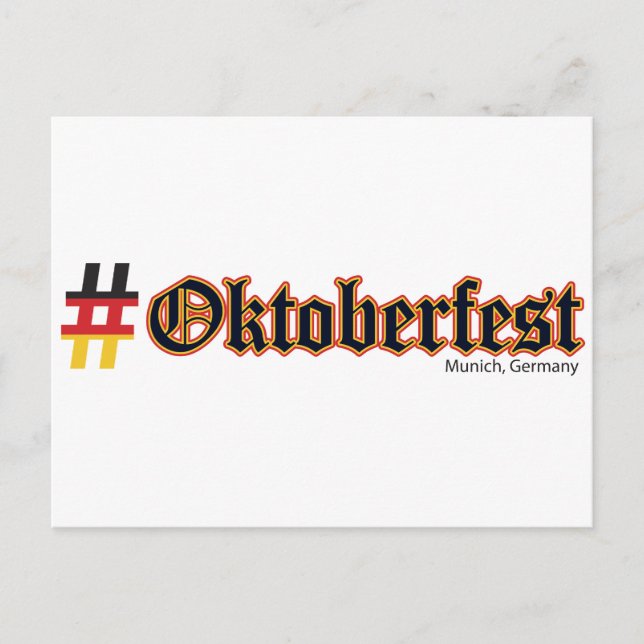 Cartão Postal Hashtag Oktoberfest (Frente)