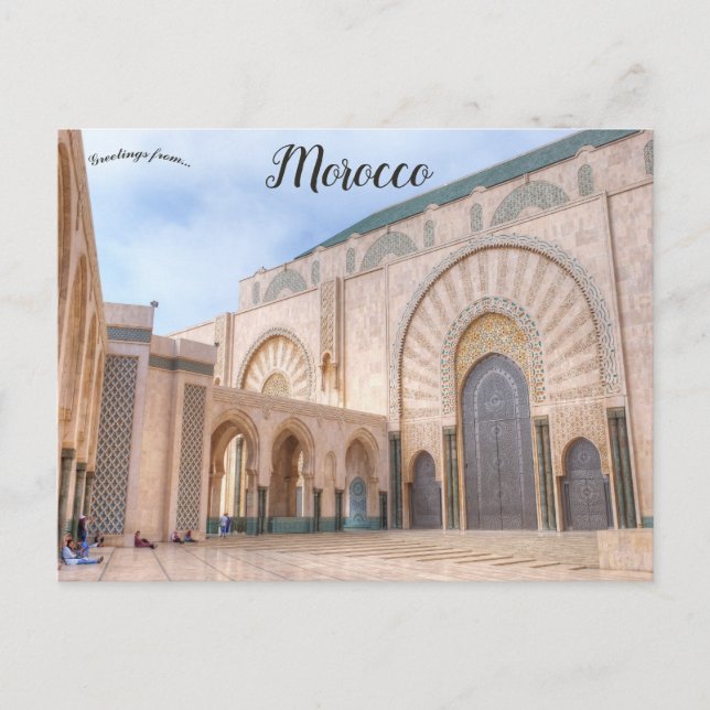 Cartão postal Hassan ll Mosque Casablanca Marrocos (Frente)