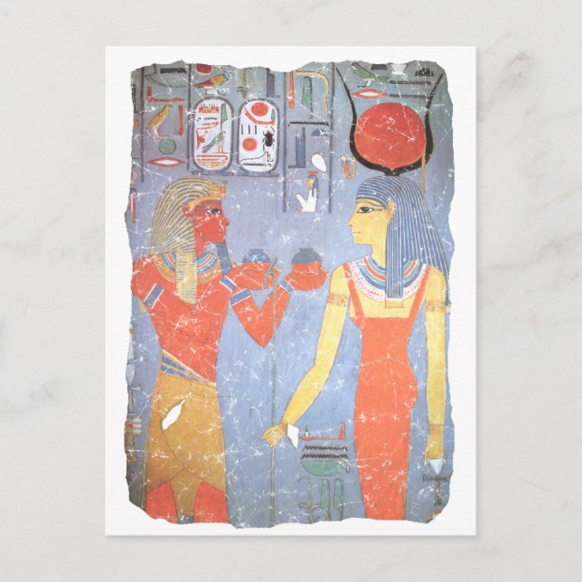Cartão Postal Hathor e Horemheb (Frente)