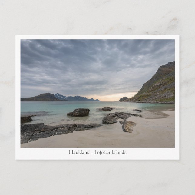 Cartão Postal Haukland Beach (Frente)