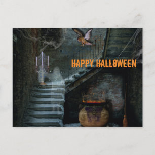 Cartão Postal Haunted Staircase Halloween