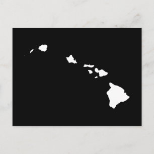 Cartão Postal Havaí em branco e preto