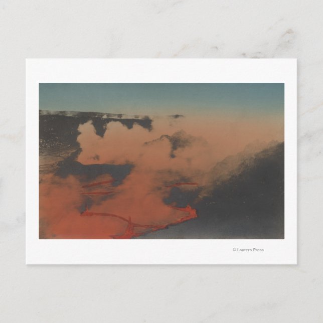 Cartão Postal Havaí - Vista do vulcão Kilauea em HA (Frente)