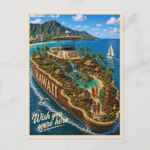 Cartão Postal Havaí Wish You Were Here State Series