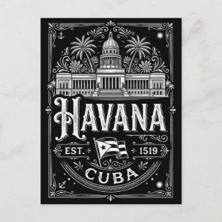Cartão Postal Havana Antiga Cuba Viagem Patrimônio