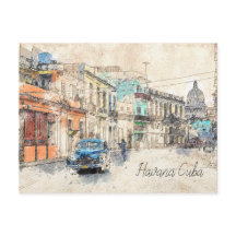 cartão postal havana cuba