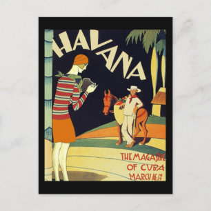 Cartão Postal Havana Cuba Art Deco Cobrir Vintage Art