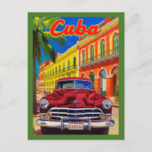 Havana Cuba Retro Viagem - Carro Antigo Colonial