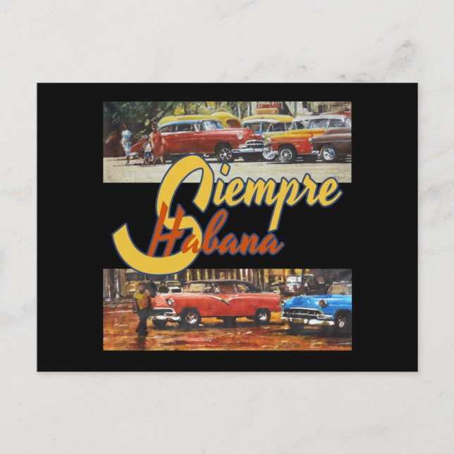 Cartão Postal Havana Cuba - Siempre Habana (Frente)