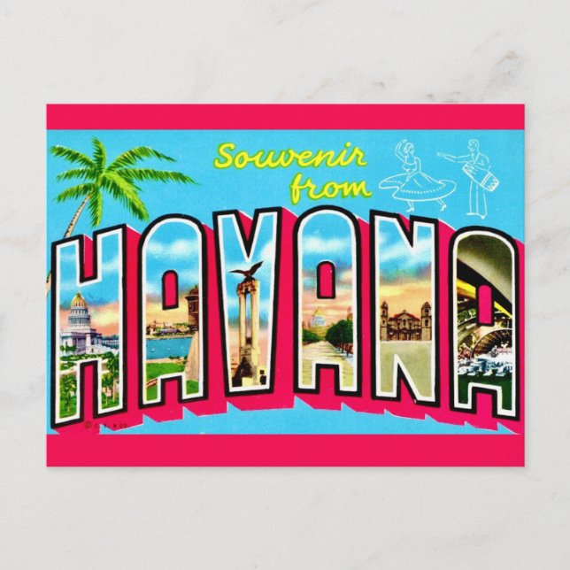 Cartão postal Havana Cuba Souvenir (Frente)