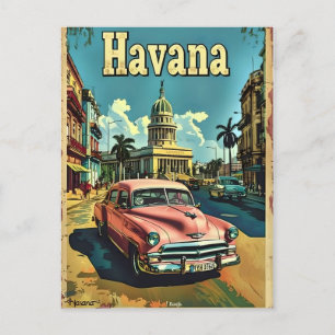 Cartão Postal Havana Dreams: Carro vintage