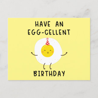 Cartão Postal have an eggcellent birthday funny birthday