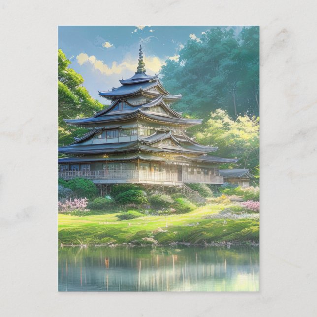 Cartão Postal Haven de Verão, Wooden Villa (Frente)