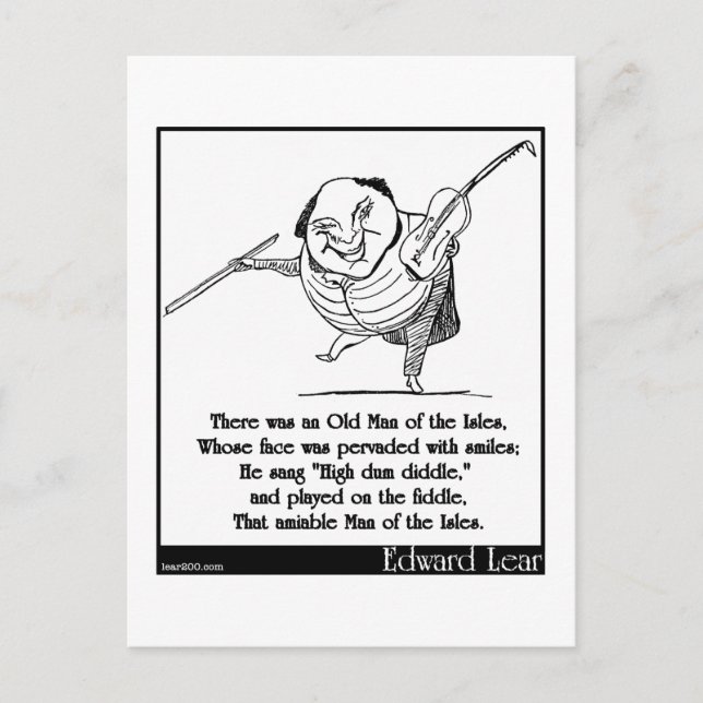 Cartão Postal Havia um Velho Homem das Isles Limerick (Frente)
