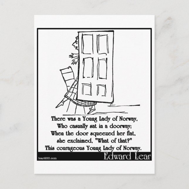 Cartão Postal Havia uma moça da Noruega (Frente)