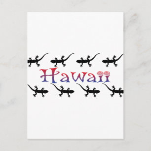 Cartão Postal hawai geckos